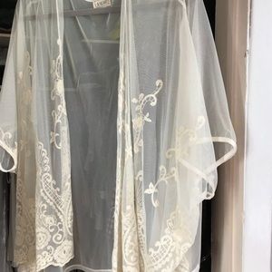 Sheer Off White Kimono